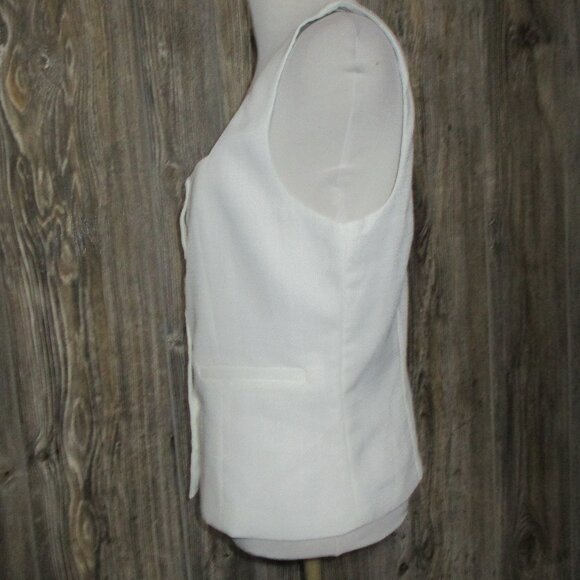 Sincerely Jules New Size Large White Sleeveless Button Vest Top Classic Boho - Picture 4 of 12